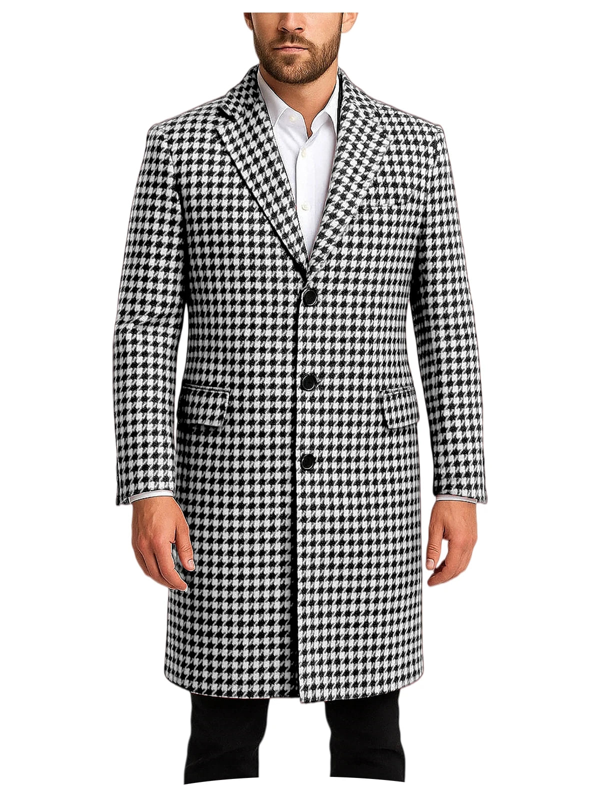 Manteau pied-de-poule homme – CLEVI Paris