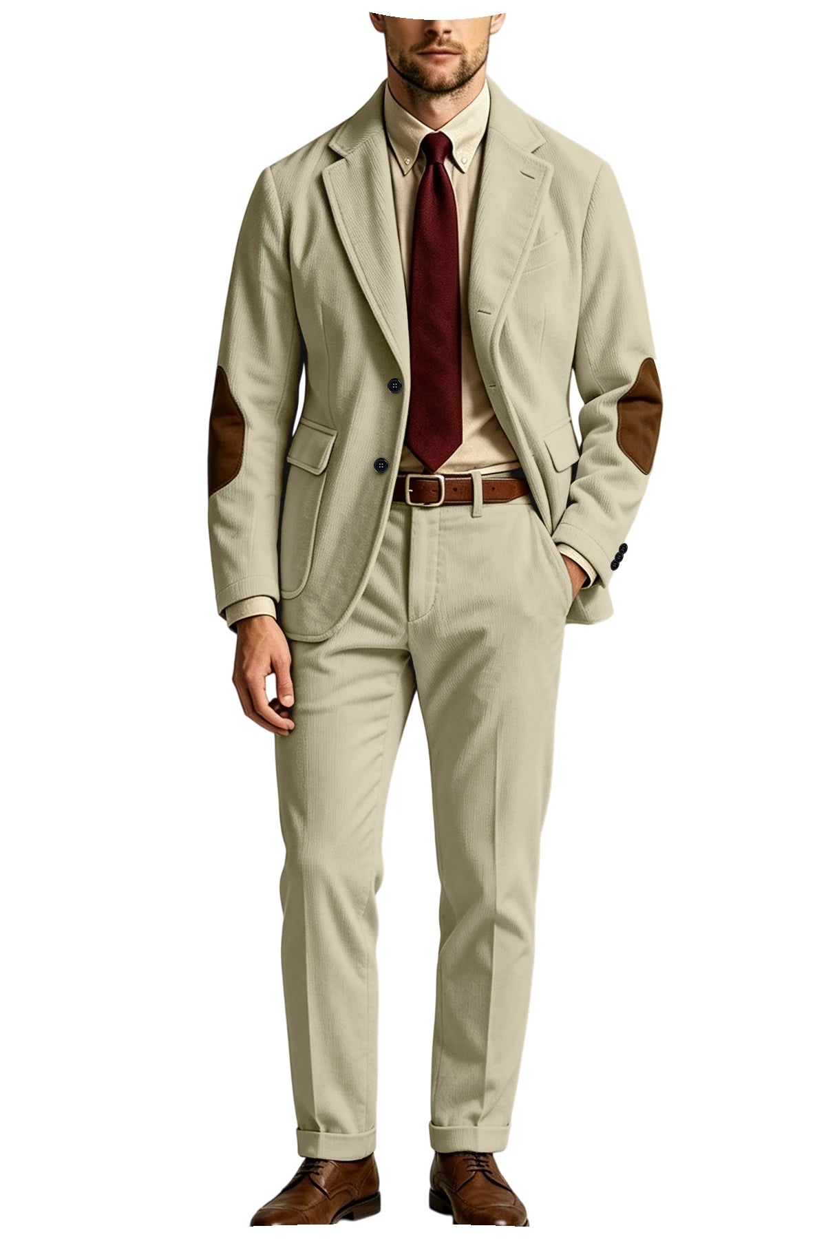 Costume homme 2 pièces en velours côtelé – CLEVI Paris