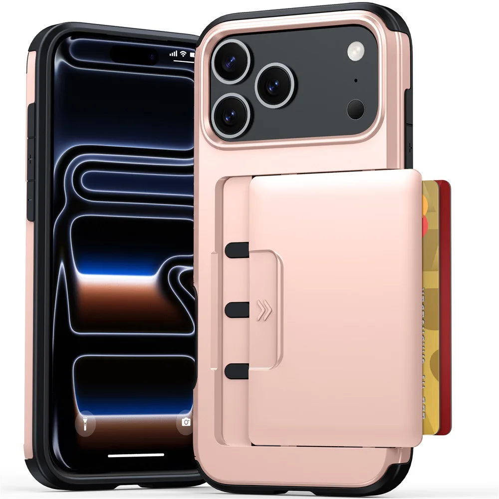 Coque iPhone porte-carte coulissant – CLEVI Paris