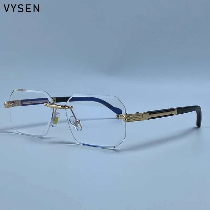 Lunettes de Soleil Rimless Polygone Punk Vintage Homme – CLEVI Paris