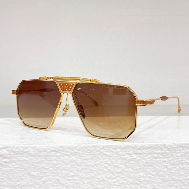 Lunettes de Soleil Ovales Alliage Punk Haute Rue Dégradé UV400 Unisexe – CLEVI Paris