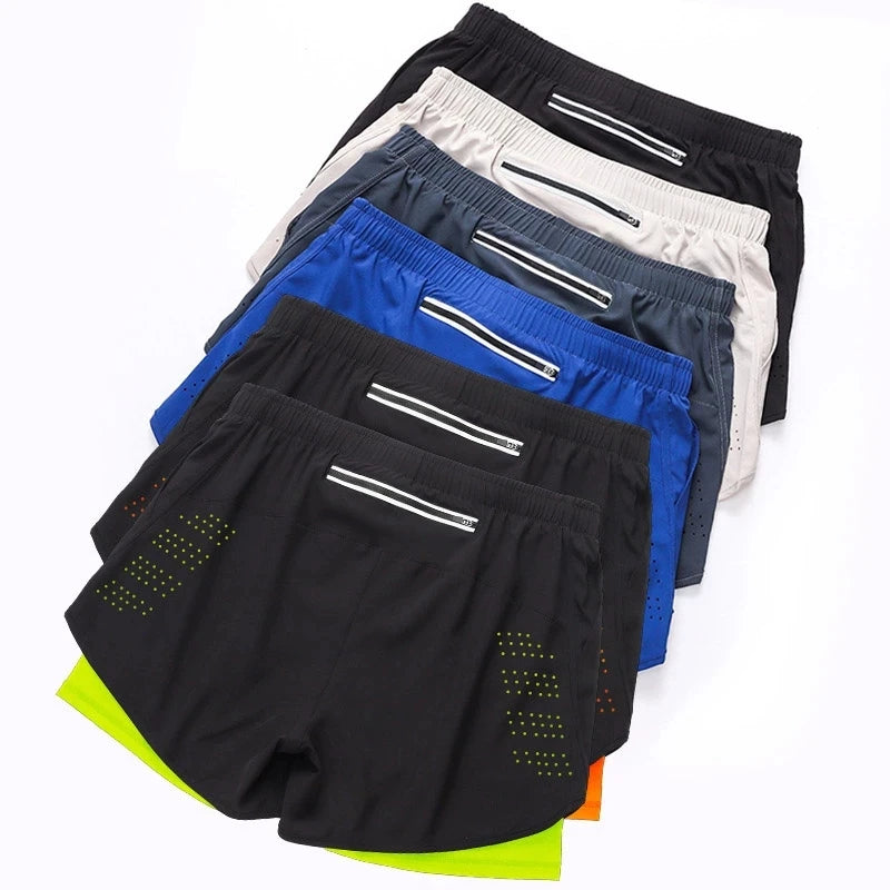 Short Running Homme Double Couche Polyester | Séchage Rapide, Fitness & Sport, 12 Coloris, Tailles S à XXL – CLEVI Paris
