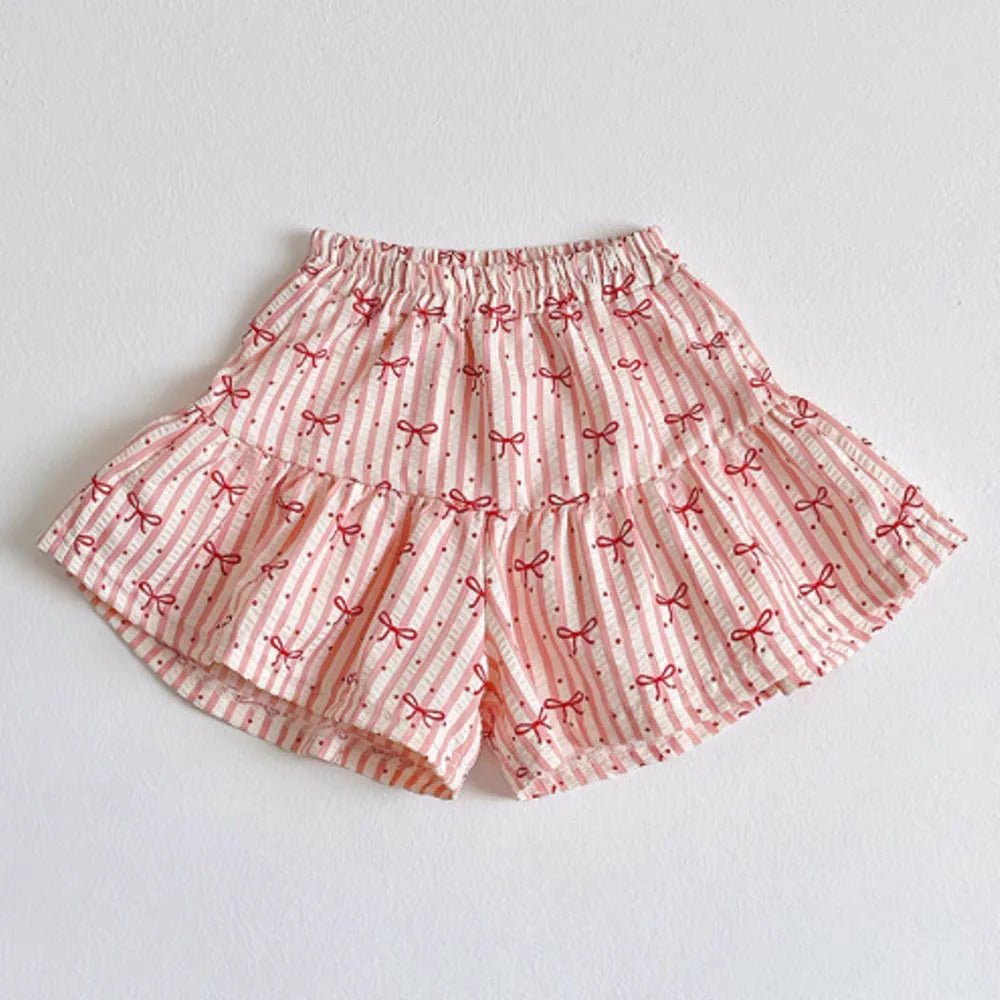 Short fille à volants taille élastique – CLEVI Paris