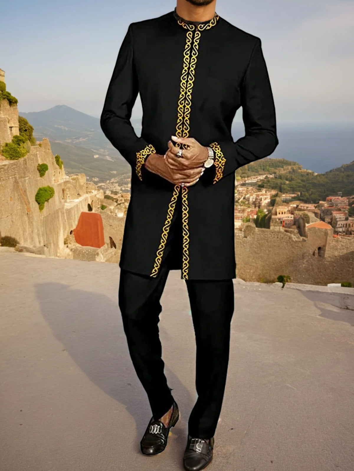 Ensemble 2 Pièces Style Africain Homme – CLEVI Paris