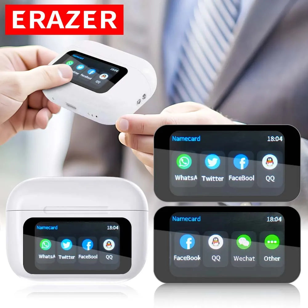 Écouteurs TWS ERAZER ANC Écran LCD Tactile Bluetooth 5.0 – CLEVI Paris
