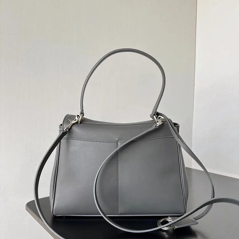 Sac Baguette Cuir Vache Artisanal Grande Capacité 28x20cm – CLEVI Paris