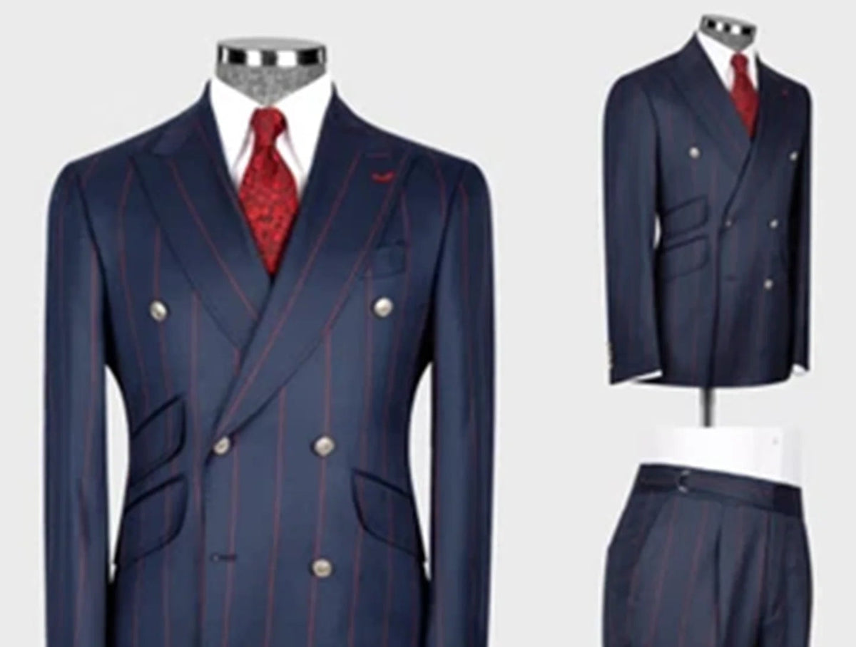 Costume 2 pièces homme rayé – CLEVI Paris