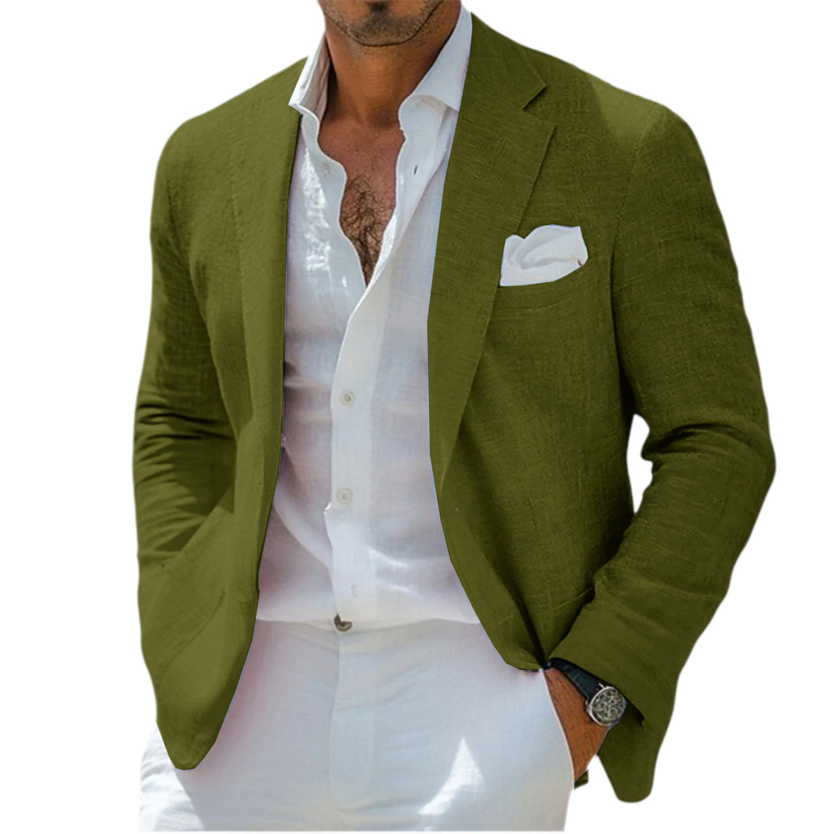 Blazer homme en lin coupe slim – CLEVI Paris