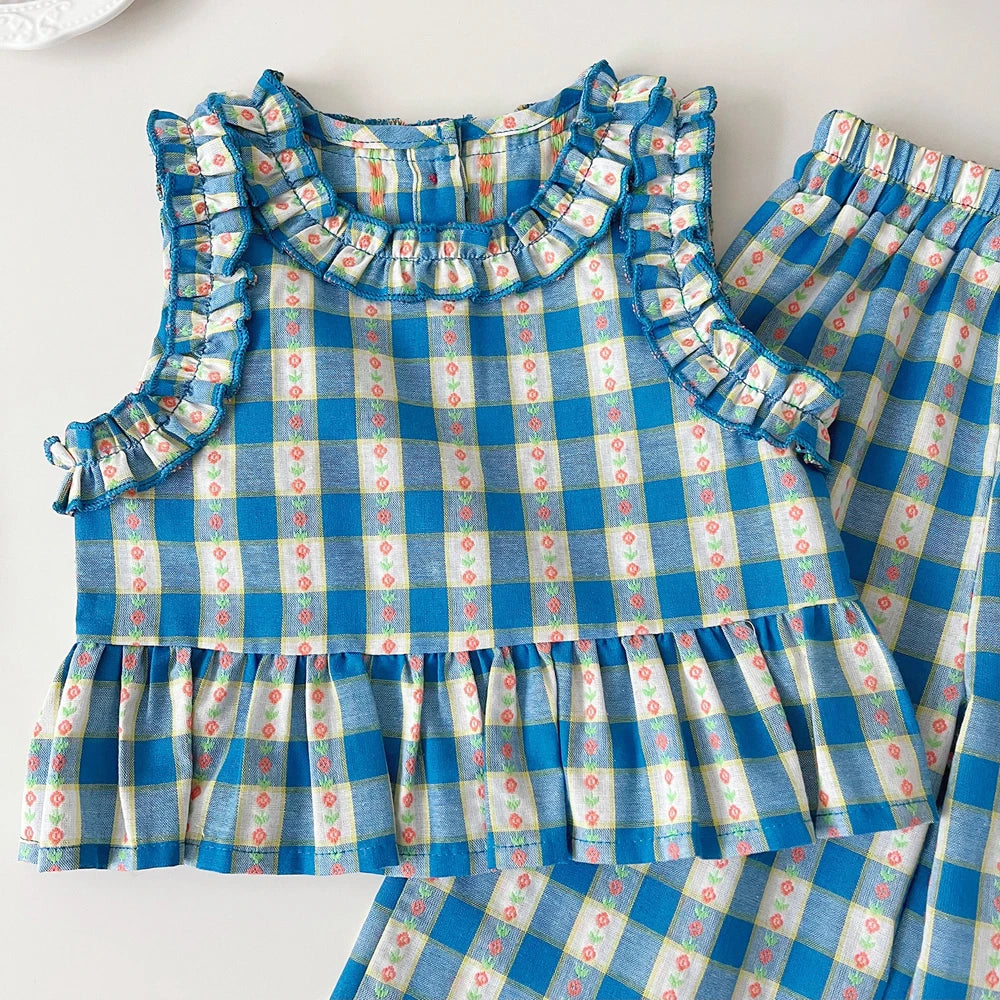 Ensemble été fille débardeur et pantalon – CLEVI Paris