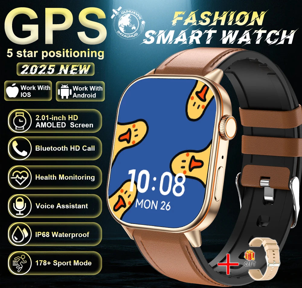 Montre connectée GUHUAVMI AMOLED 2,01 pouces – CLEVI Paris