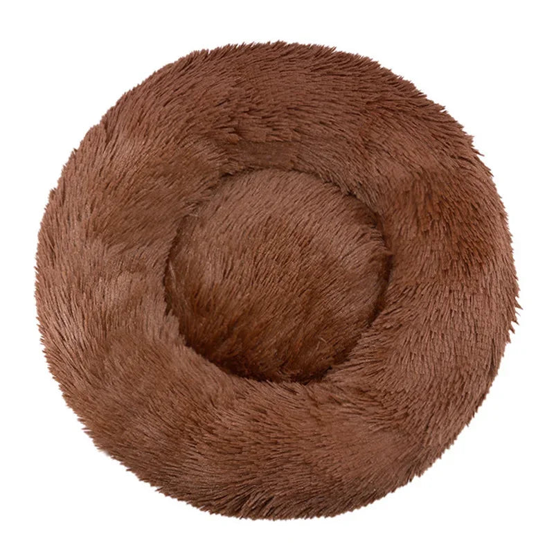 Panier rond chien et chat en peluche 40–90 cm – CLEVI Paris
