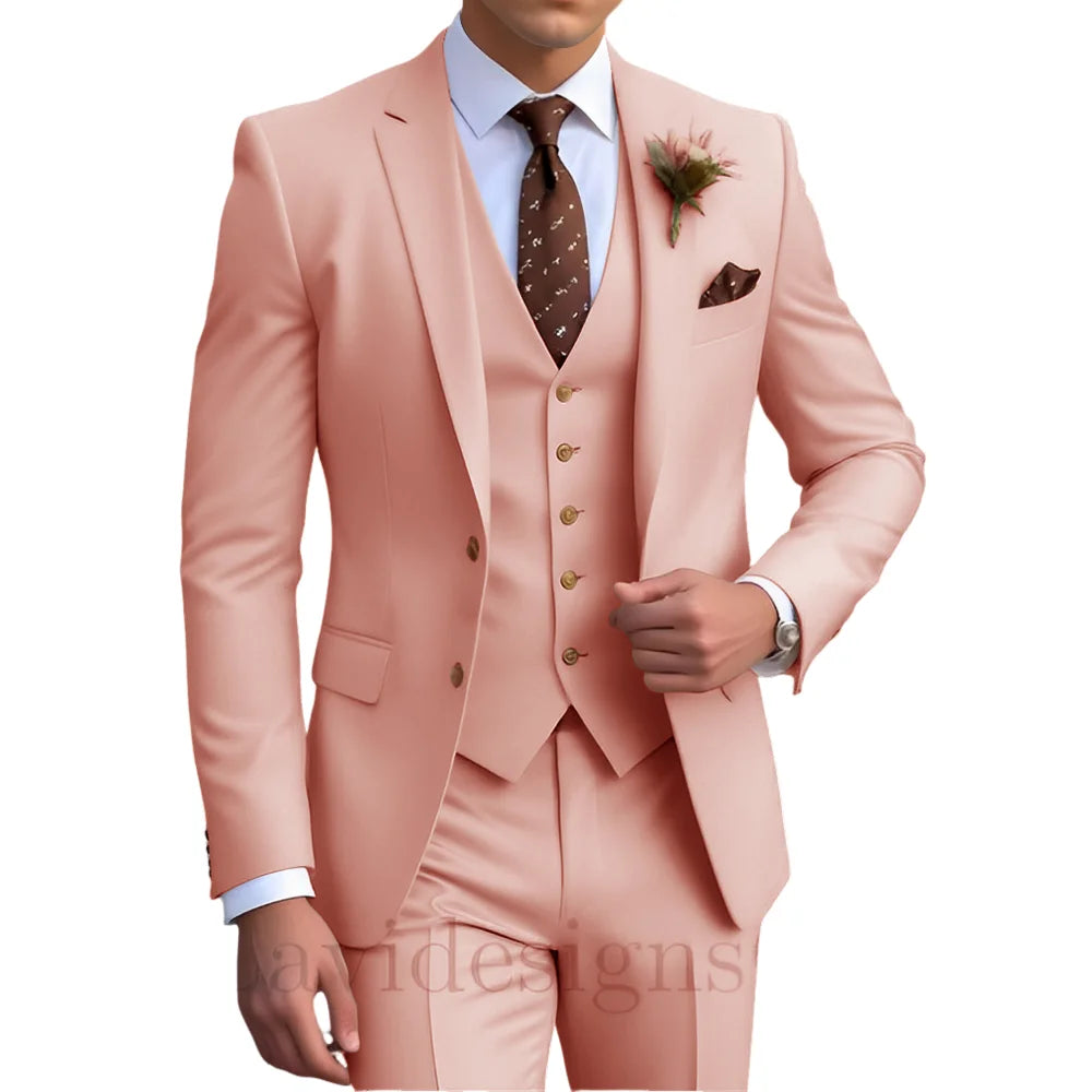 Costume homme 3 pièces, coupe droite plissée – CLEVI Paris