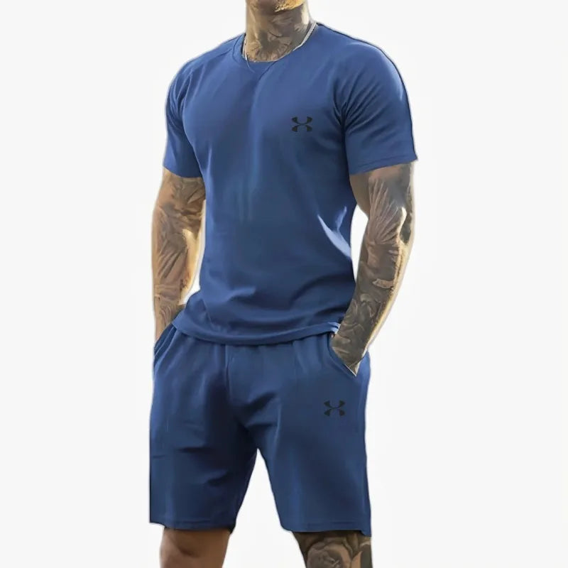 Ensemble homme t-shirt imprimé et short été – CLEVI Paris