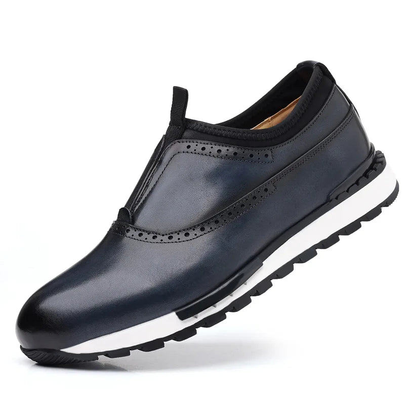 Chaussures homme en cuir à bout rond – CLEVI Paris