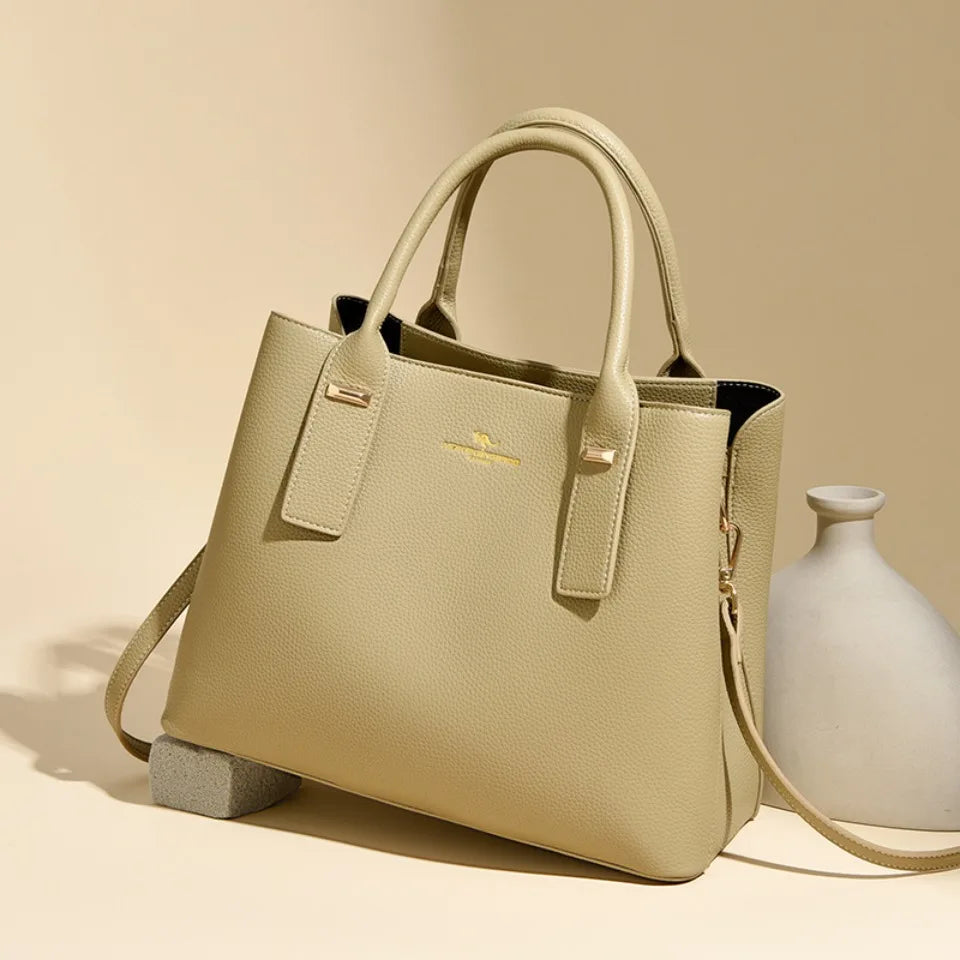 Sac Bandoulière Femme Cuir Microfibre 3 Couches Grande Capacité – CLEVI Paris