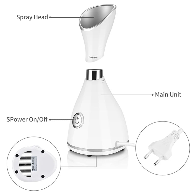 Sauna facial vapeur chaude à bras rotatif – CLEVI Paris
