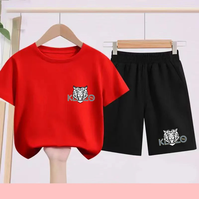Ensemble enfant imprimé à col rond – CLEVI Paris