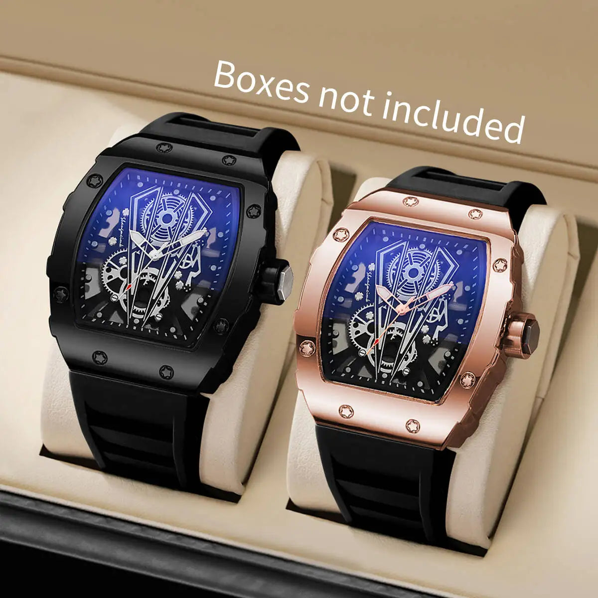 Montre Homme Quartz Grand Cadran 42mm Silicone Sport Casual Lot 1 ou 2 – CLEVI Paris