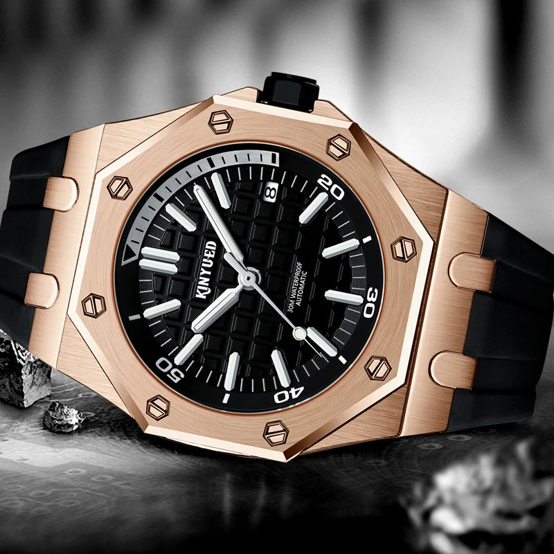 Montre Mécanique Militaire KINYUED Homme Acier – CLEVI Paris