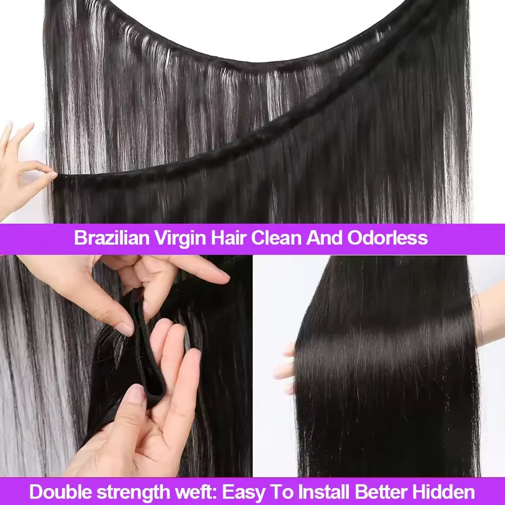 Bundles lisses brésiliens longs, cheveux humains – CLEVI Paris