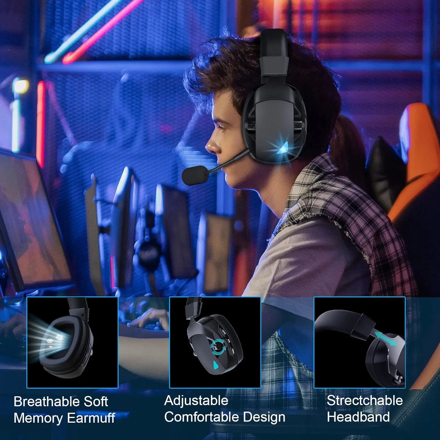 Casque Gaming Acinaci 2.4GHz Sans Fil PS5 PS4 PC Switch – CLEVI Paris