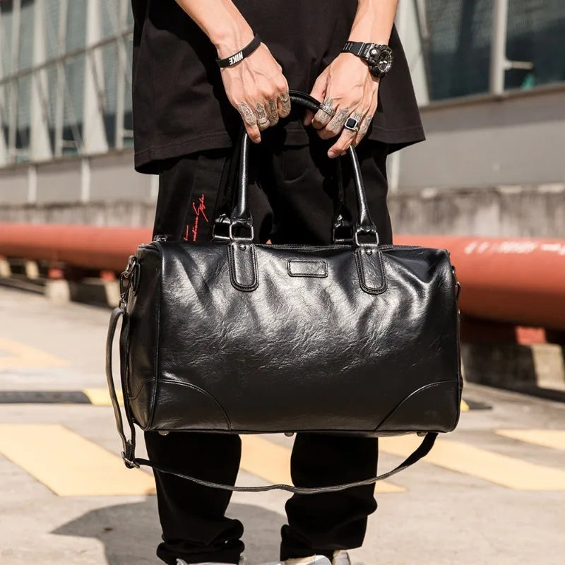 Cabas PU Homme Grande Capacité 45x24cm Voyage Business – CLEVI Paris
