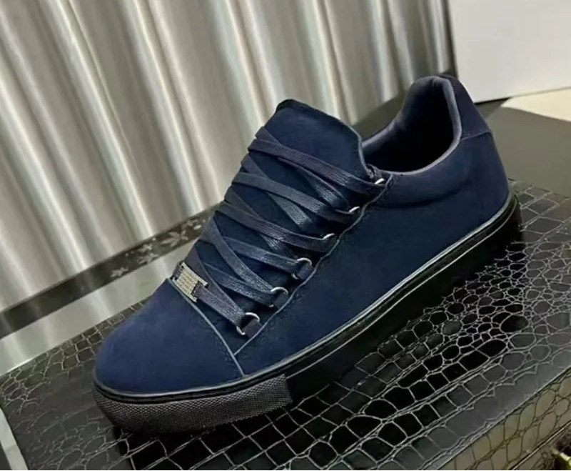 Sneakers Basses Cuir Véritable Boucle Cristal Homme EU 38-47 – CLEVI Paris