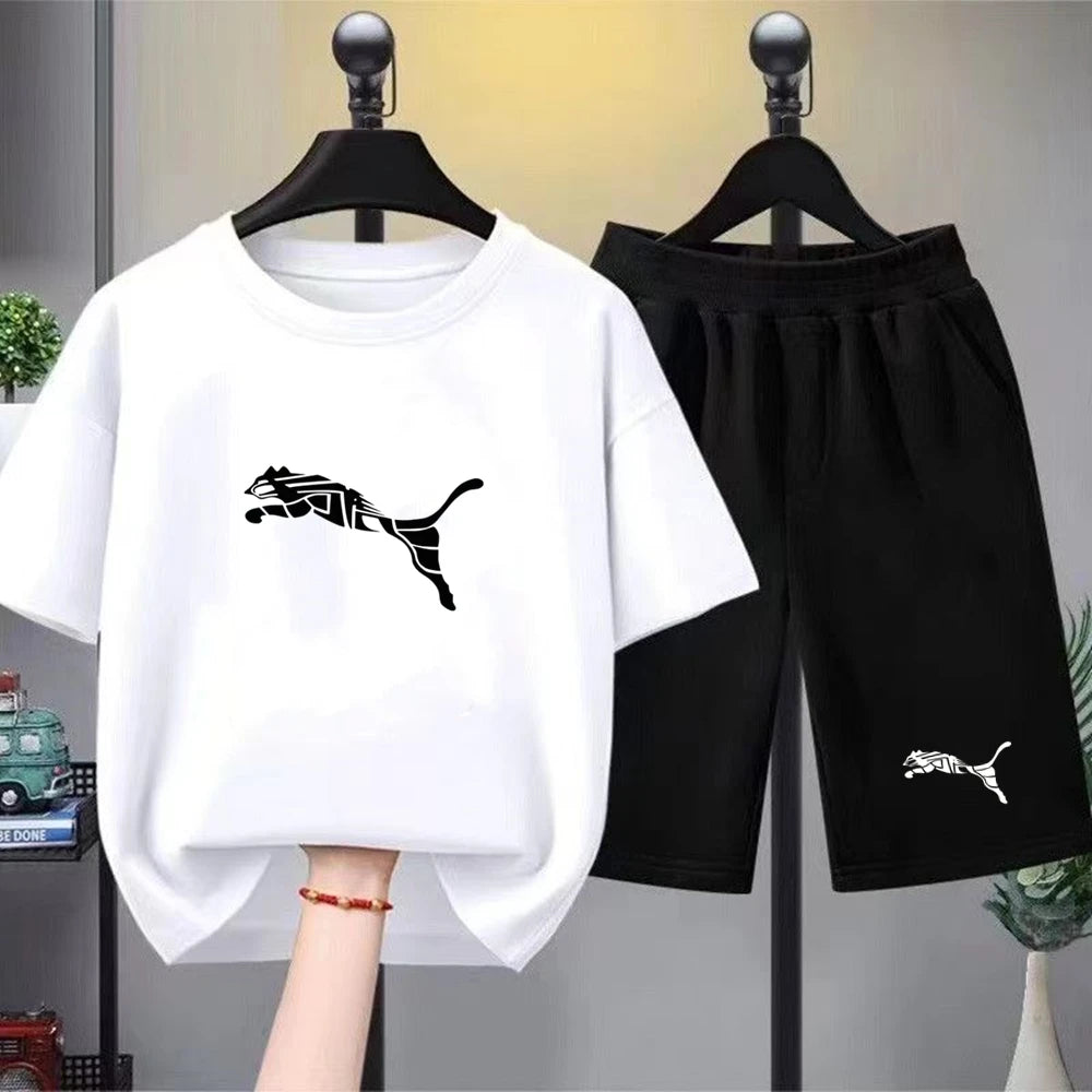 Ensemble enfant T-shirt et short imprimé été – CLEVI Paris