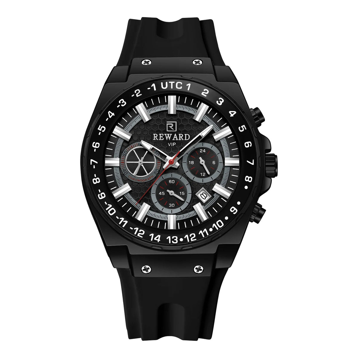 Montre Sport Quartz Chronographe REWARD Homme Silicone – CLEVI Paris