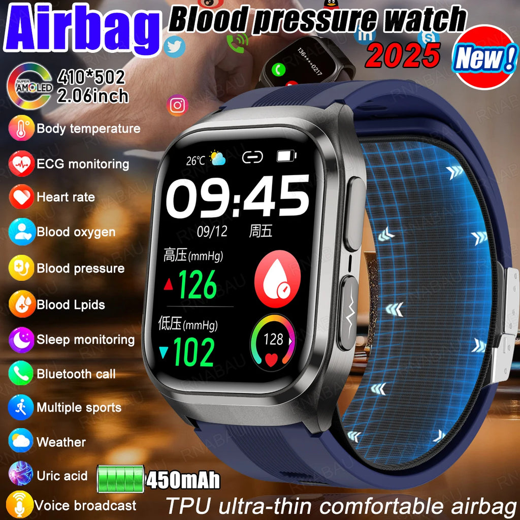 Montre RNABAU AMOLED incurvé 2,06″ Bluetooth – CLEVI Paris
