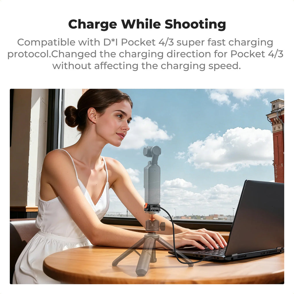 Base K&F PP61 USB-C pour Pocket 3/4 – CLEVI Paris