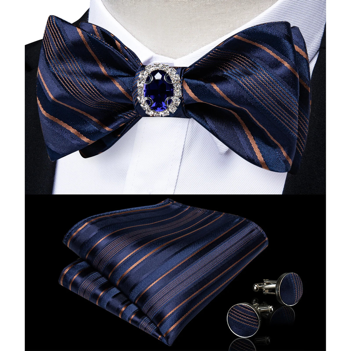 Coffret nœud papillon paisley et accessoires – CLEVI Paris