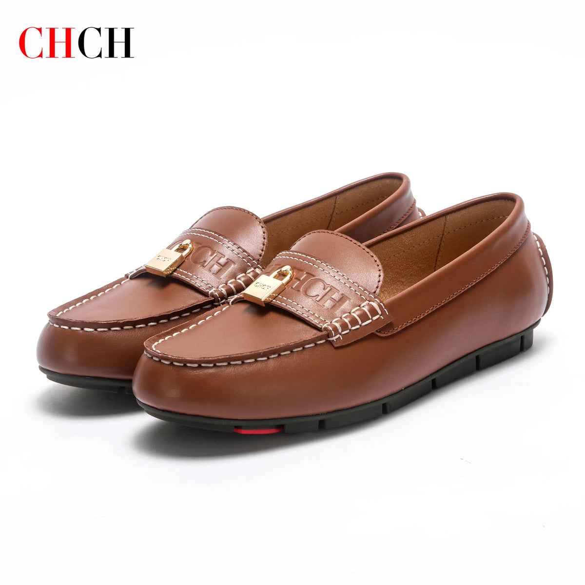 Chaussures plates femme en cuir fendu – CLEVI Paris