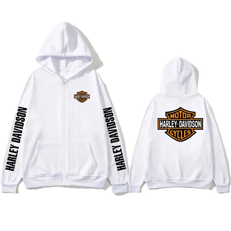 Sweatshirt Zippé à Capuche Harley Davidson – CLEVI Paris