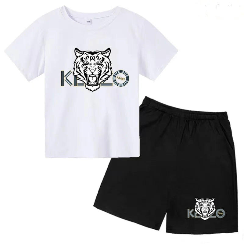 Ensemble enfant T-shirt imprimé et short – CLEVI Paris