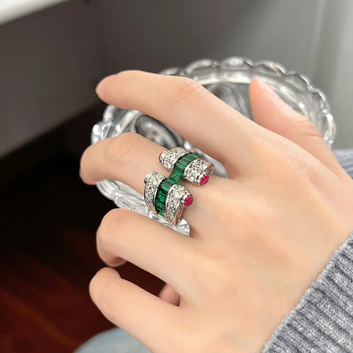 Bague Cocktail Pierres Précieuses Rubis Saphir Émeraude – CLEVI Paris
