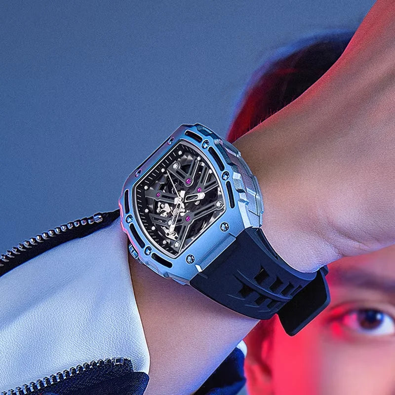 Montre Mécanique Homme Daniel Gorman AL8098 – Squelette Tourbillon, Saphir & Étanche 50m