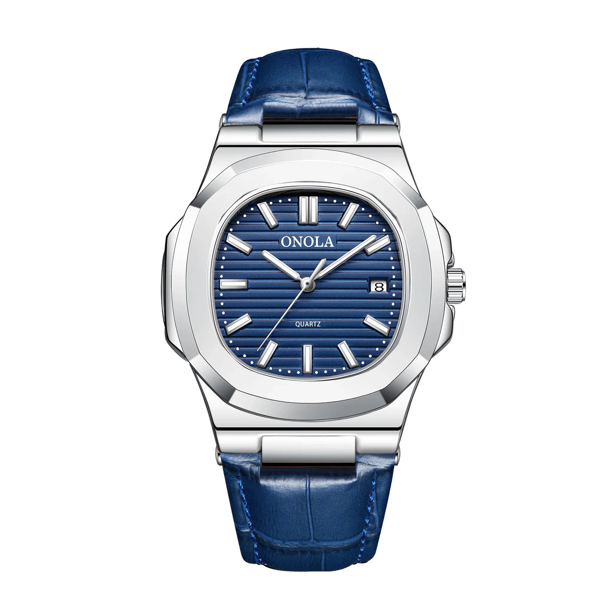 Montre Quartz Business ONOLA Homme Cuir Forme Originale – CLEVI Paris