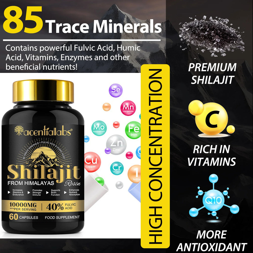 Shilajit en capsules, flacon de 60 – CLEVI Paris