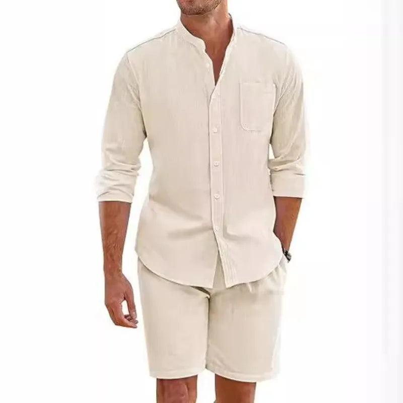 Ensemble homme chemise et short en coton – CLEVI Paris