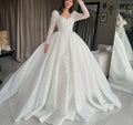Robe de mariée sirène en tulle à col rond – CLEVI Paris