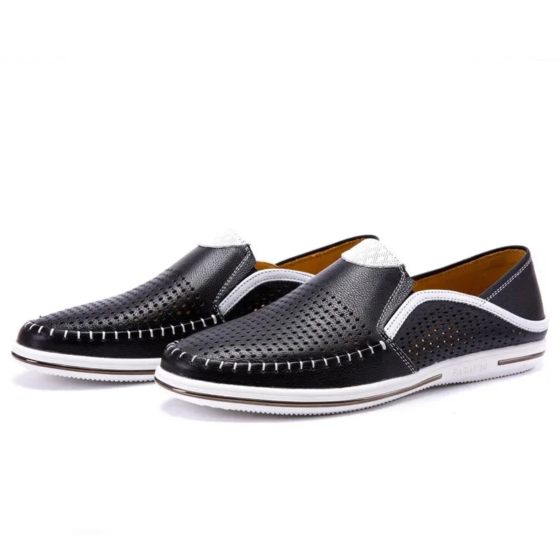 Chaussures Business Casual Homme Ajourées — Style Anglais, Slip-On | CLEVI Paris