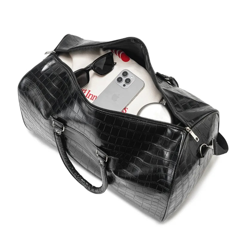 Sac de Voyage Homme PU Motif Alligator Sport Business 48x26x28cm – CLEVI Paris