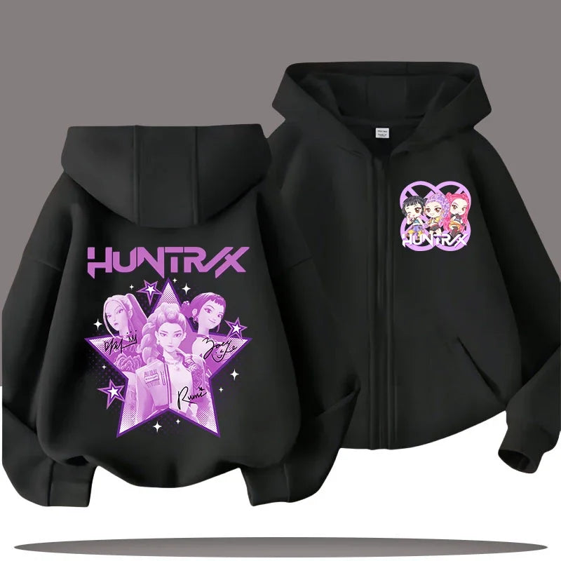 Sweat à capuche enfant zippé imprimé – CLEVI Paris