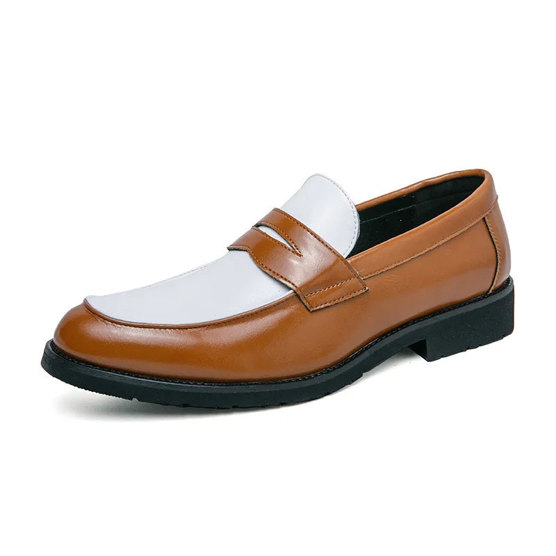 Mocassins Cuir Patchwork Homme Slip-on – CLEVI Paris