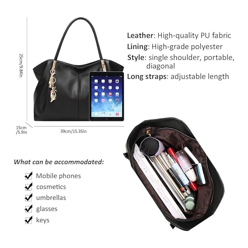 Sac à Bandoulière Femme Cuir PU Imperméable Zippé – CLEVI Paris