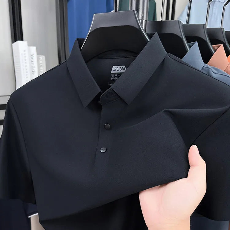 Polo Homme Sans Coutures Séchage Rapide Nylon-Spandex Col Renforcé 12 Couleurs M-4XL – CLEVI Paris