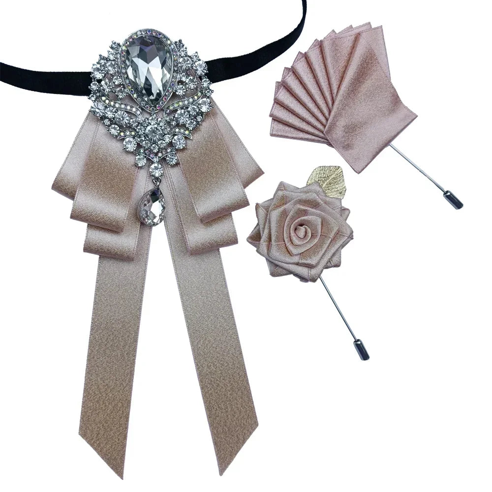 Ensemble nœud papillon 3 pièces, fleurs – CLEVI Paris