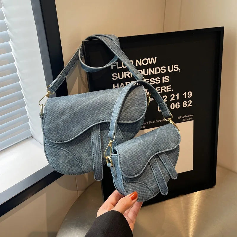 Sac bandoulière femme forme selle – CLEVI Paris
