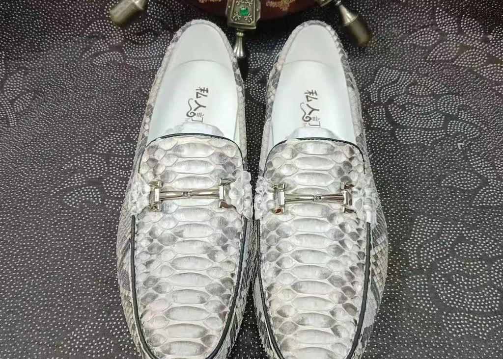 Chaussures homme en peau de python à enfiler – CLEVI Paris
